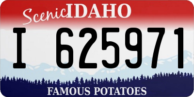 ID license plate I625971