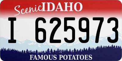 ID license plate I625973