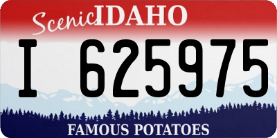 ID license plate I625975