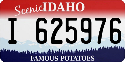ID license plate I625976