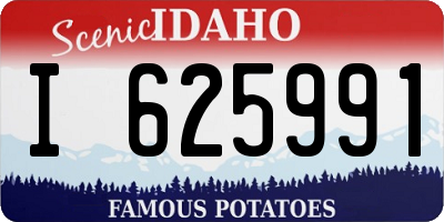 ID license plate I625991