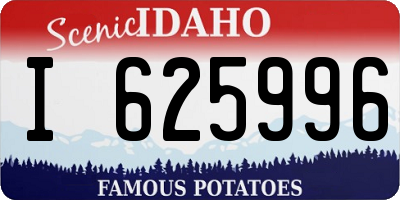 ID license plate I625996