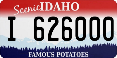 ID license plate I626000