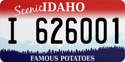 ID license plate I626001