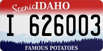 ID license plate I626003
