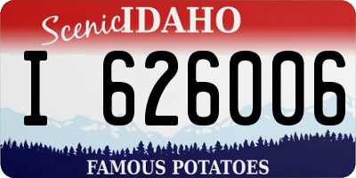 ID license plate I626006