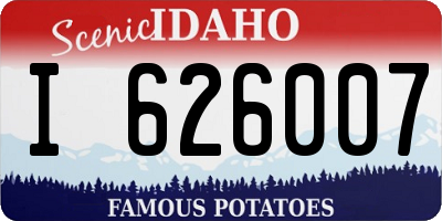 ID license plate I626007