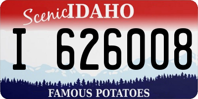 ID license plate I626008