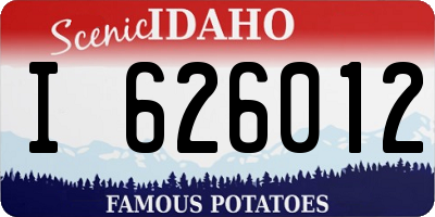 ID license plate I626012