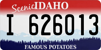 ID license plate I626013