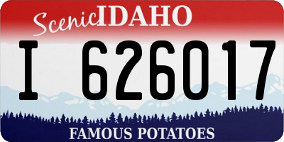 ID license plate I626017