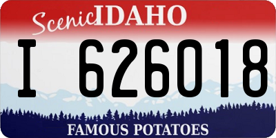 ID license plate I626018
