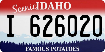 ID license plate I626020