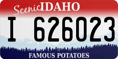 ID license plate I626023