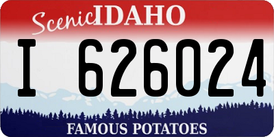 ID license plate I626024
