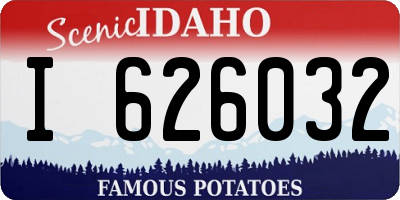 ID license plate I626032