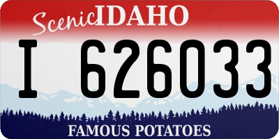 ID license plate I626033
