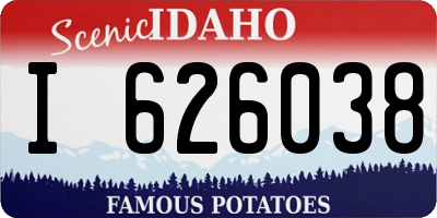 ID license plate I626038