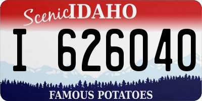 ID license plate I626040