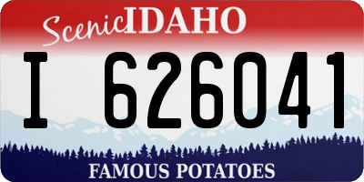 ID license plate I626041