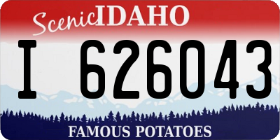 ID license plate I626043