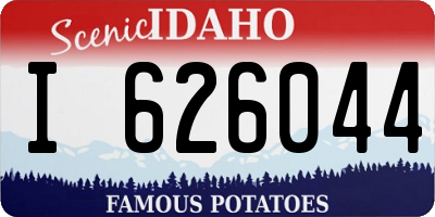 ID license plate I626044