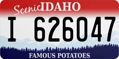 ID license plate I626047