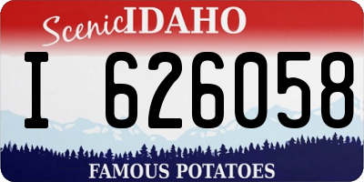 ID license plate I626058