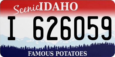 ID license plate I626059