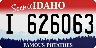ID license plate I626063
