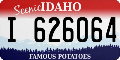 ID license plate I626064