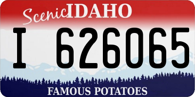 ID license plate I626065