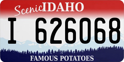ID license plate I626068