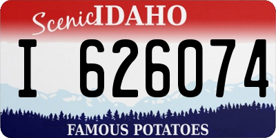 ID license plate I626074