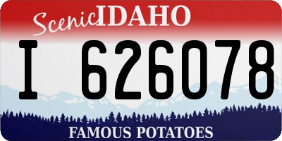 ID license plate I626078