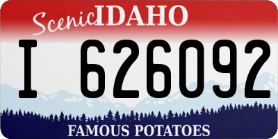 ID license plate I626092