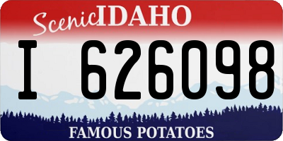 ID license plate I626098