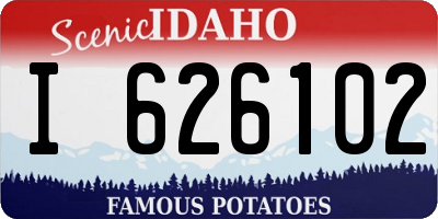 ID license plate I626102
