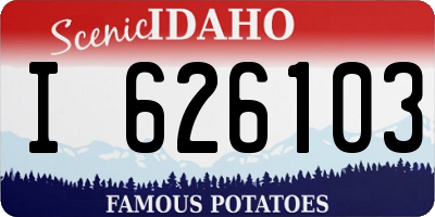 ID license plate I626103