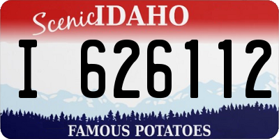 ID license plate I626112