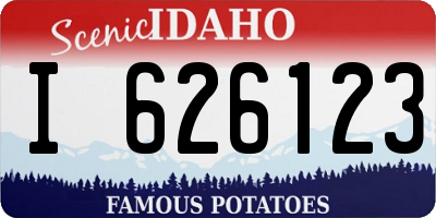 ID license plate I626123