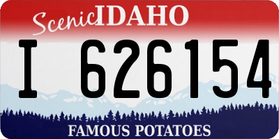 ID license plate I626154