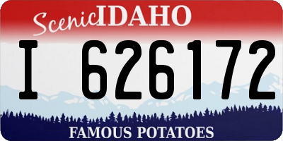 ID license plate I626172