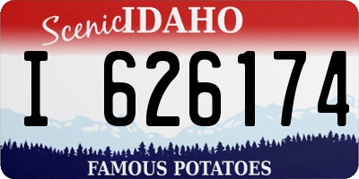 ID license plate I626174