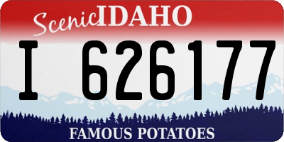 ID license plate I626177