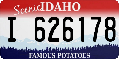 ID license plate I626178