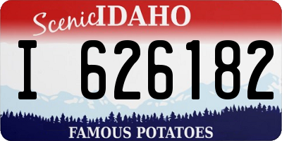 ID license plate I626182