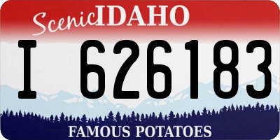 ID license plate I626183