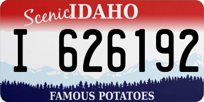 ID license plate I626192