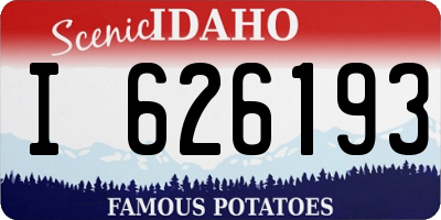 ID license plate I626193